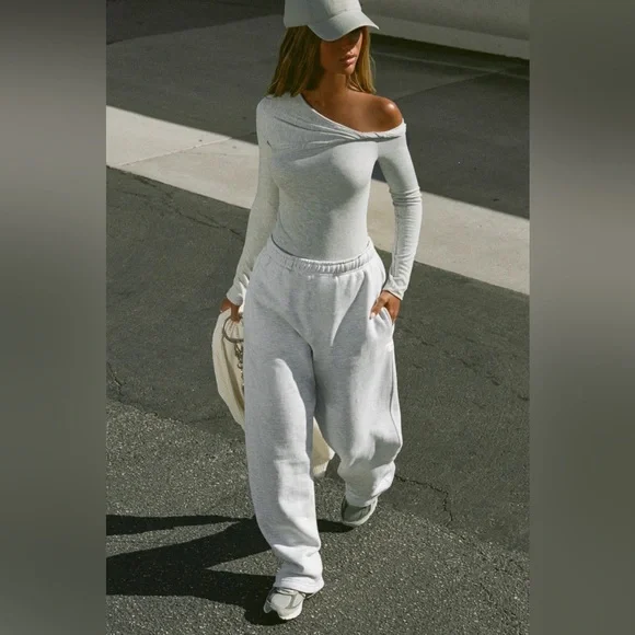 Joah Brown Oversized Straight Leg Joggers - Picture 4 of 8